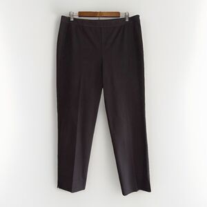 Lafayette 148 Bleecker Pants Brown Ankle Crop Dress‎ Pants Zip Office Career 12